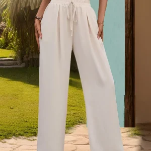 Tied Wide Leg Pants