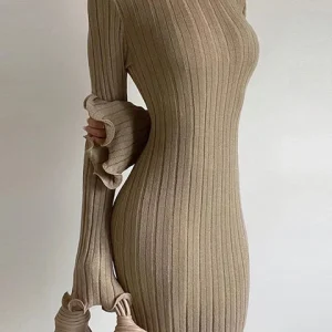 Summer Beach Sexy Backless Knitted Long Dress