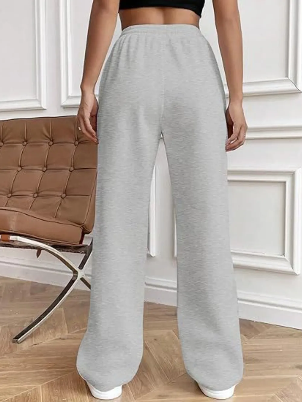 Drawstring Wide Leg Pants with Pockets - Image 11