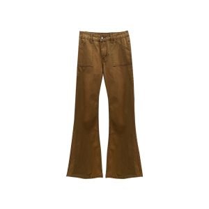 Style Fitted Stretchy Jeans for Women with Unique Pockets and Flared Bottoms