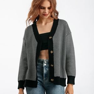 Women Tops Blue Knit Sweaters