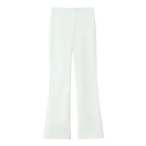 Versatile tricolor high waisted flared pants casual suit pants