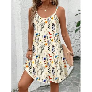 Style Printed Strapless Dress