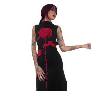 High Neck Dress Women's Long Dress