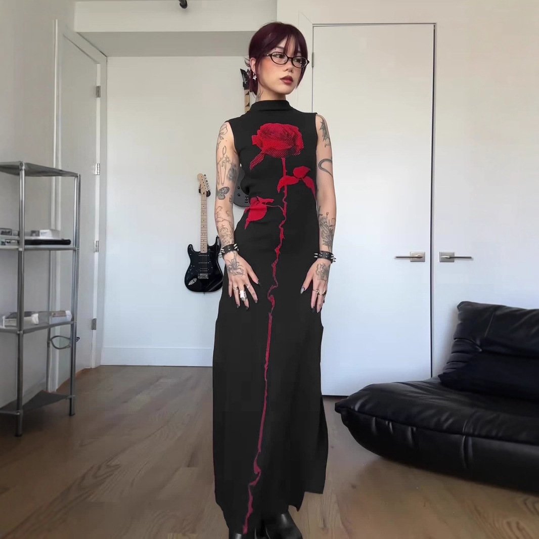 High Neck Dress Women's Long Dress - Image 2