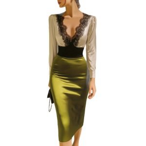 Lace long sleeved dress