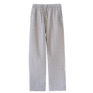 Women's Cotton Crepe Pajama Pants Loose Fit Elastic Waist Sleep Bottoms Breathable Sleep Bottoms Home Lounge Wear Four Seasons