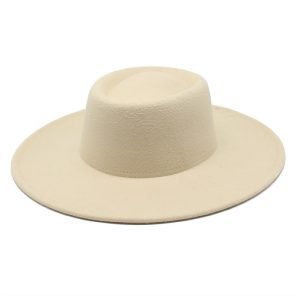 Women concave and convex ring top hat felt hat