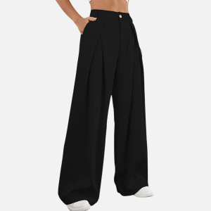 Versatile commuting style casual pants with wide legs and long pants