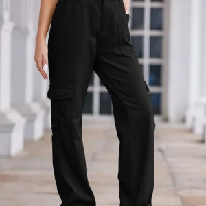 Straight Denim Cargo Pants