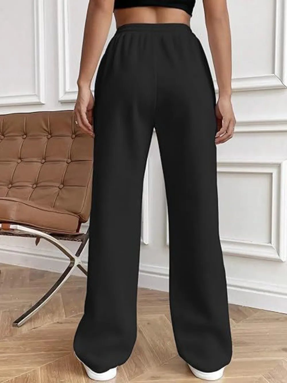 Drawstring Wide Leg Pants with Pockets - Image 15