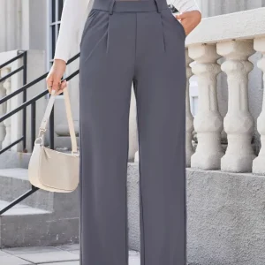 High Waist Wide Straight Pants