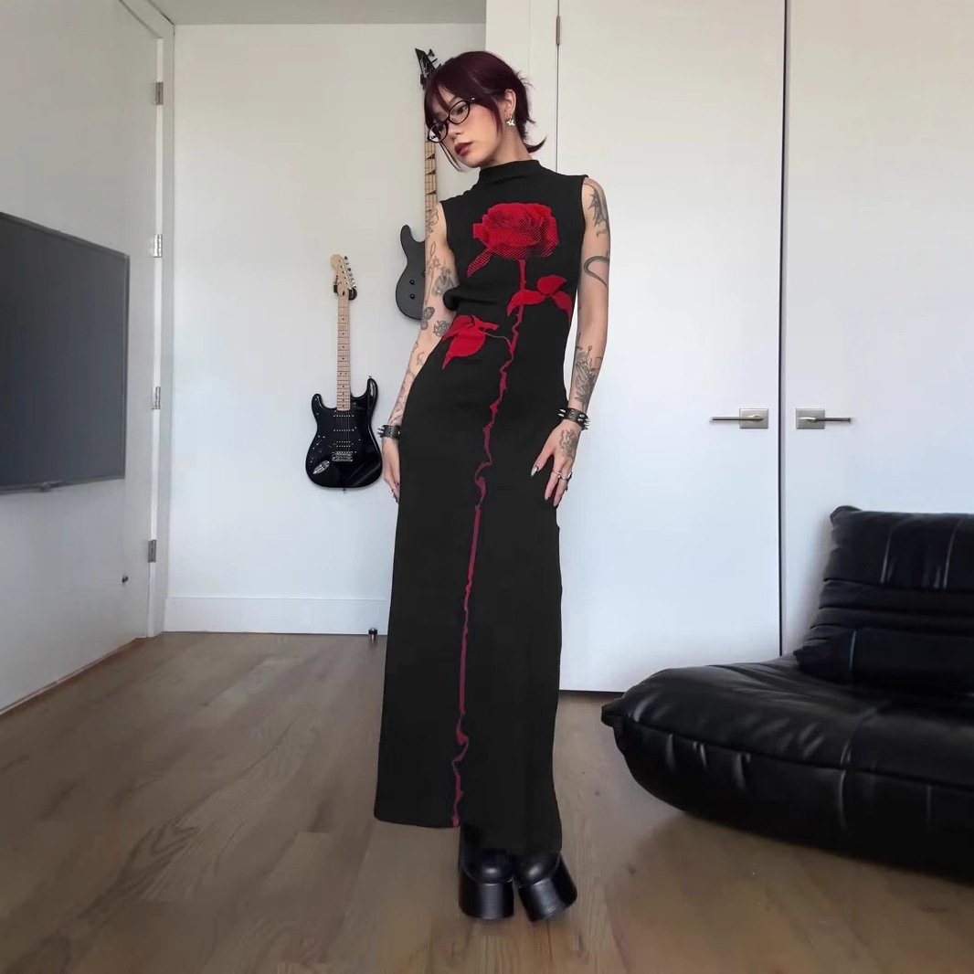 High Neck Dress Women's Long Dress - Image 3