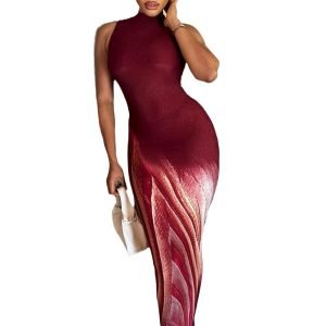 Sleeveless Printed Dress