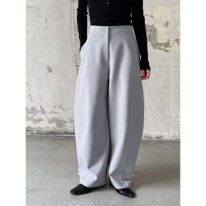 Loose sickle shaped pants for women high waisted casual pants