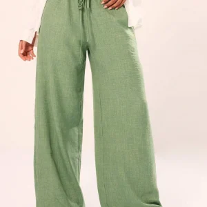 Drawstring Wide Leg Pants