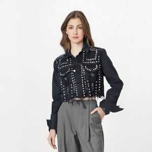 Women's Denim Coat Breasted Short Jackets