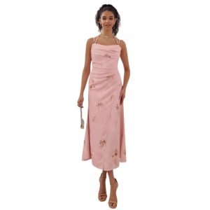 Pink camisole dress for women