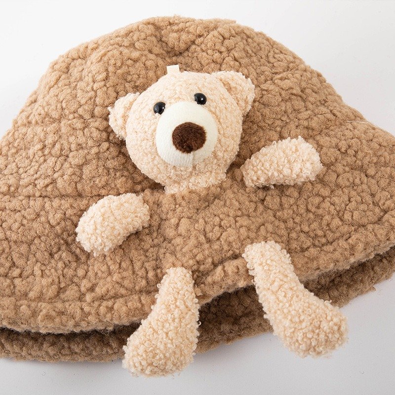 Children Cute Bear Basin Hat - Image 2