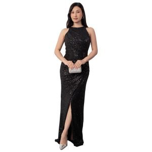 Women's sequined slit dress