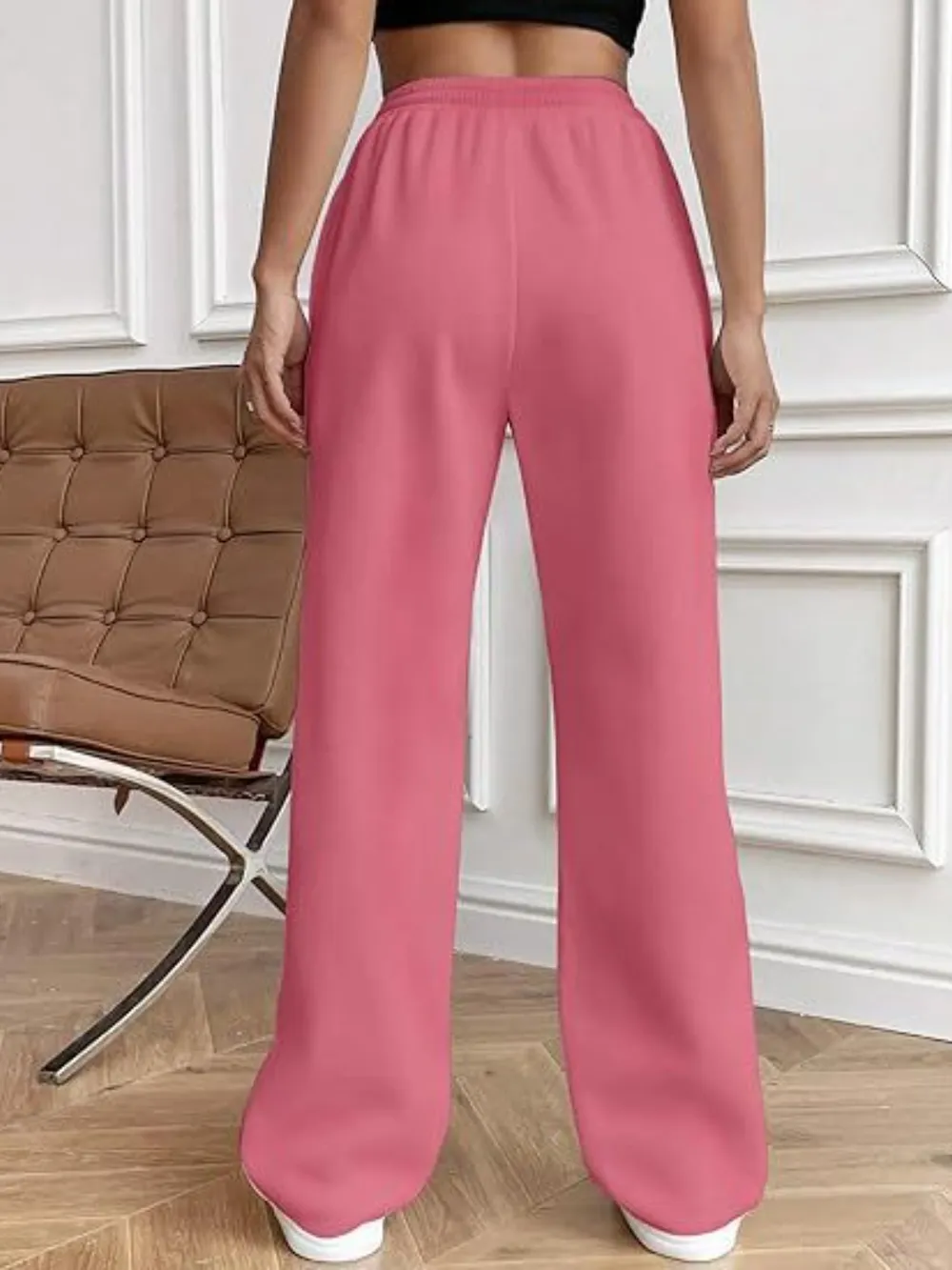 Drawstring Wide Leg Pants with Pockets - Image 7