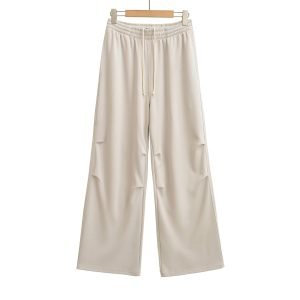 High waisted loose fit wide leg sports pants and casual pants