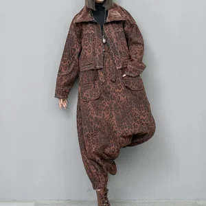 Leopard Denim Pant Sets